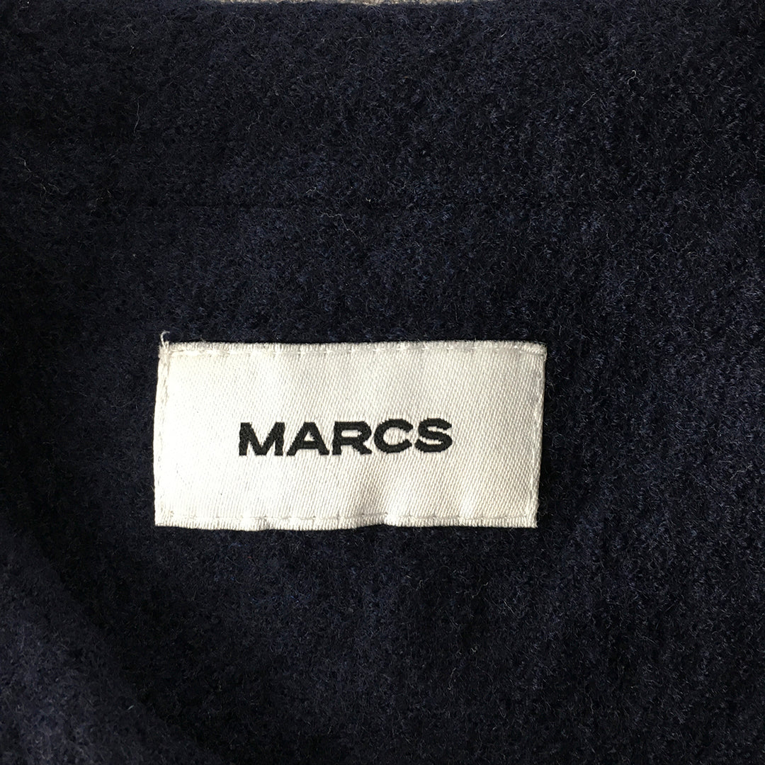 Marcs Womens 100% Wool Pea Coat Size 6 Navy Blue Double Breasted Jacket