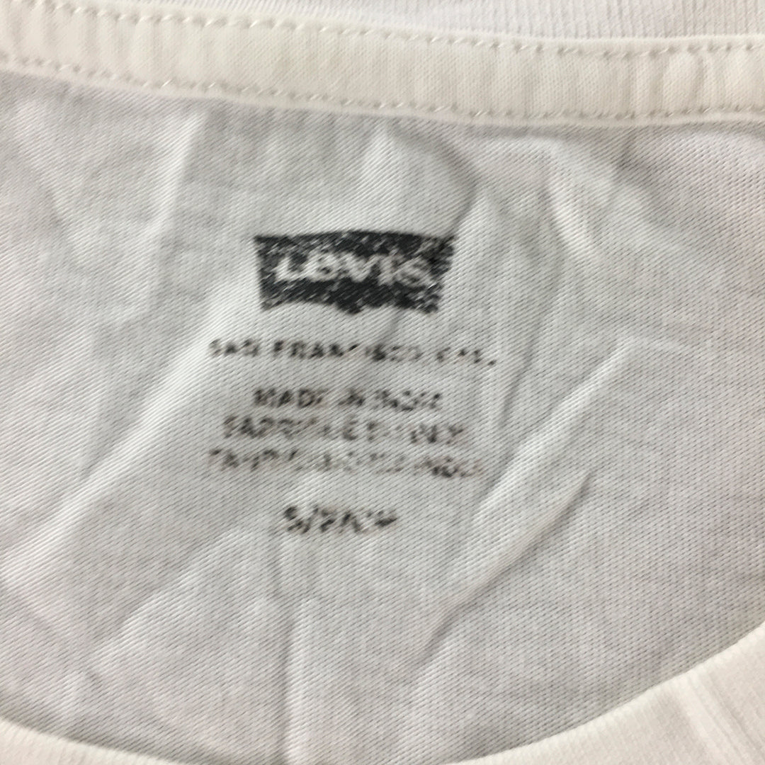 Levi's Womens T-Shirt Size S White Logo Short Sleeve Crew Neck Top