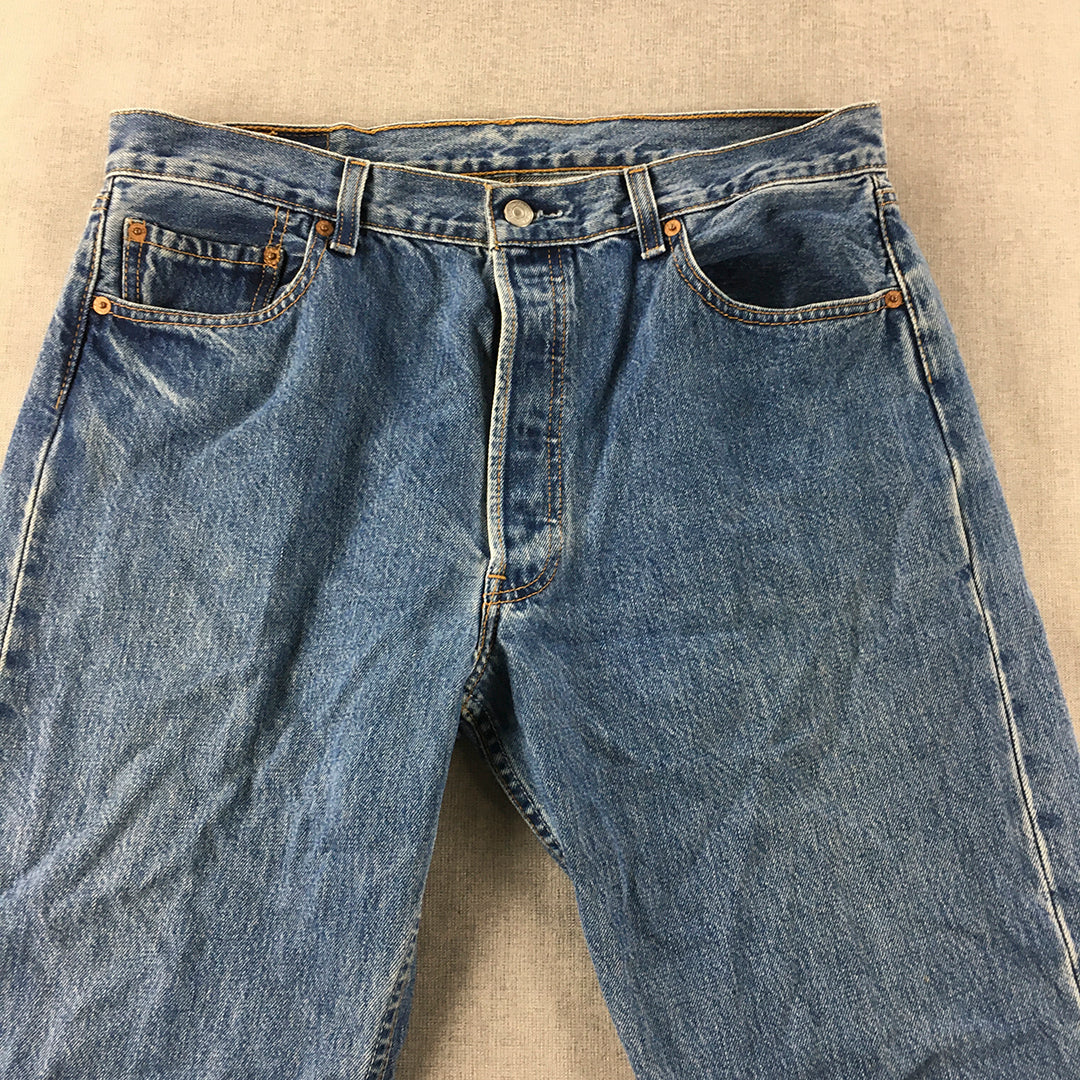 Levi's 501 Mens Jeans Size 35 Blue Straight Leg Denim