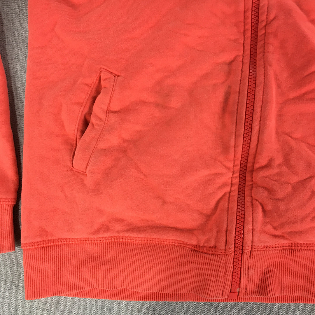 U.S. Polo Assn. Womens Hoodie Jacket Size L Red Zip-Up Pockets Coat