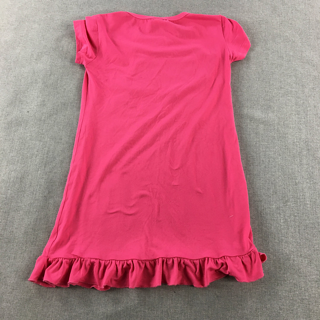 Roblox Kids Girls Dress Size 10 - 12 Years Pink Frilled Hem Short Sleeve