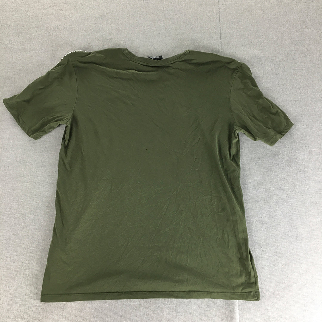 Nike Mens T-Shirt Size M Green Swoosh Logo Short Sleeve Crew Neck