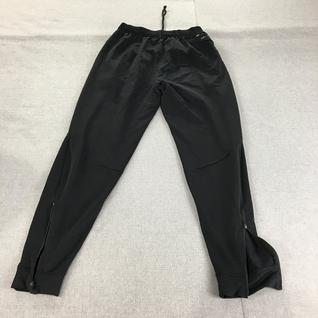 Nike Mens Tracksuit Pants Size S Black Dri-Fit Drawstring Pockets Jogger