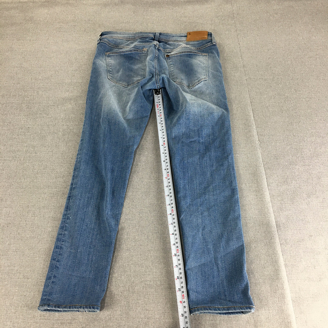 H&M Womens Super Skinny Low Rise Jeans Size 29 Blue Light Wash Denim