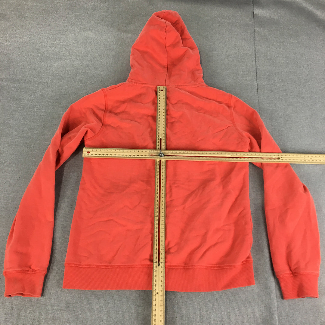 U.S. Polo Assn. Womens Hoodie Jacket Size L Red Zip-Up Pockets Coat