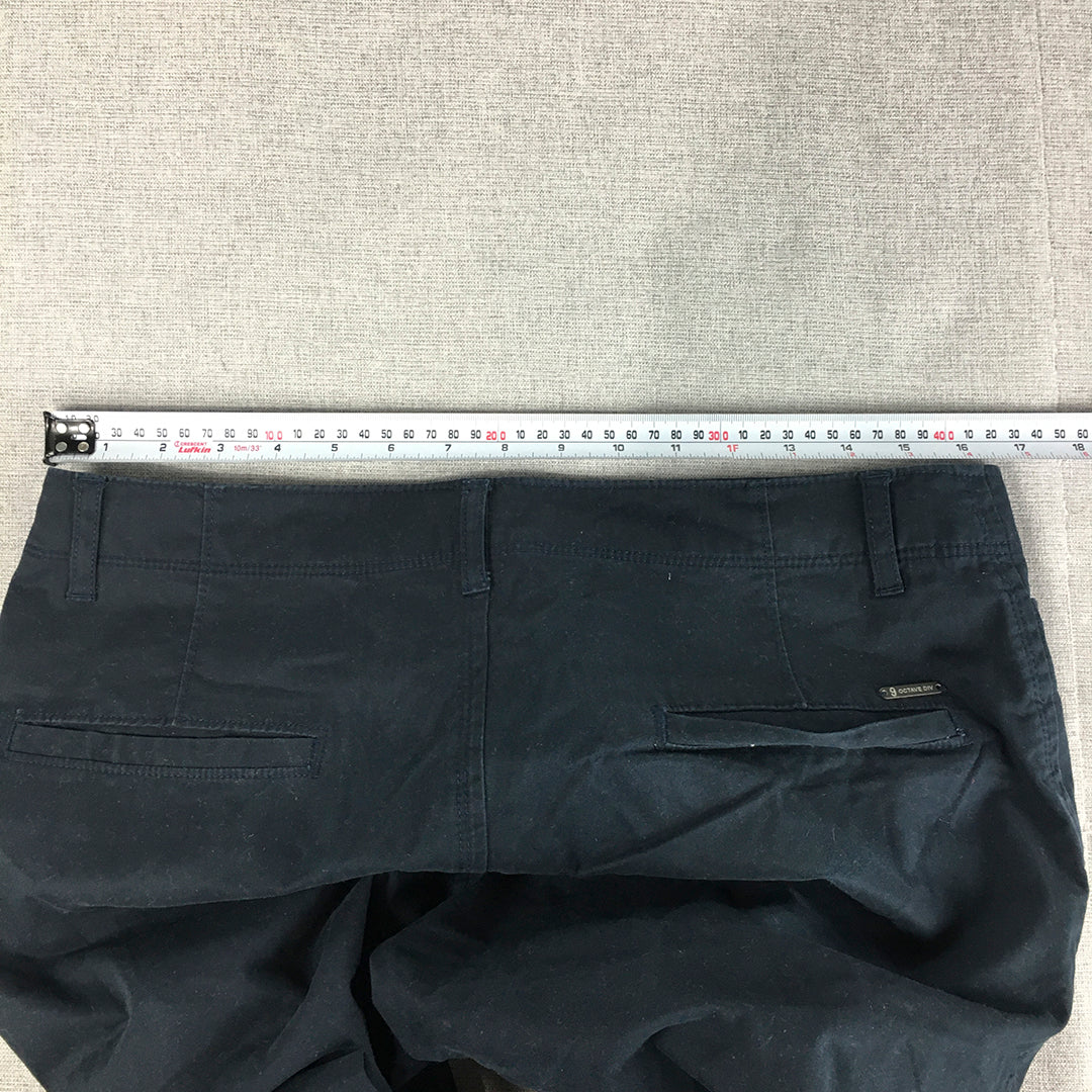 Octave Mens Chino Pants Size 34 (W34 x L31) Navy Blue Regular Fit