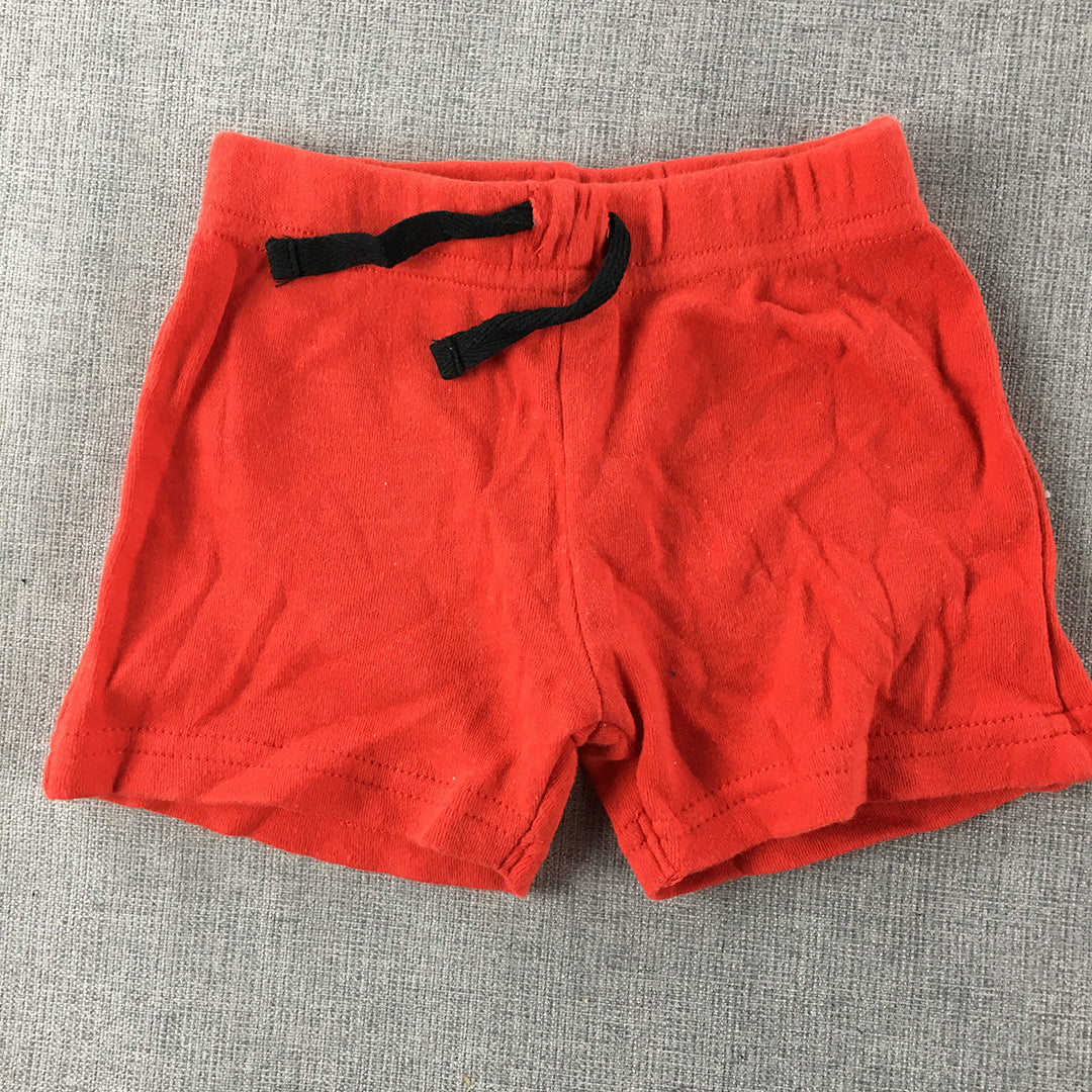 Disney Baby Newborn Shorts Size 0000 Red Drawstring Elastic Waist