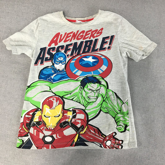 Marvel Avengers Kids Boys T-Shirt Size 4 - 5 Yrs Iron Man Hulk Captain America