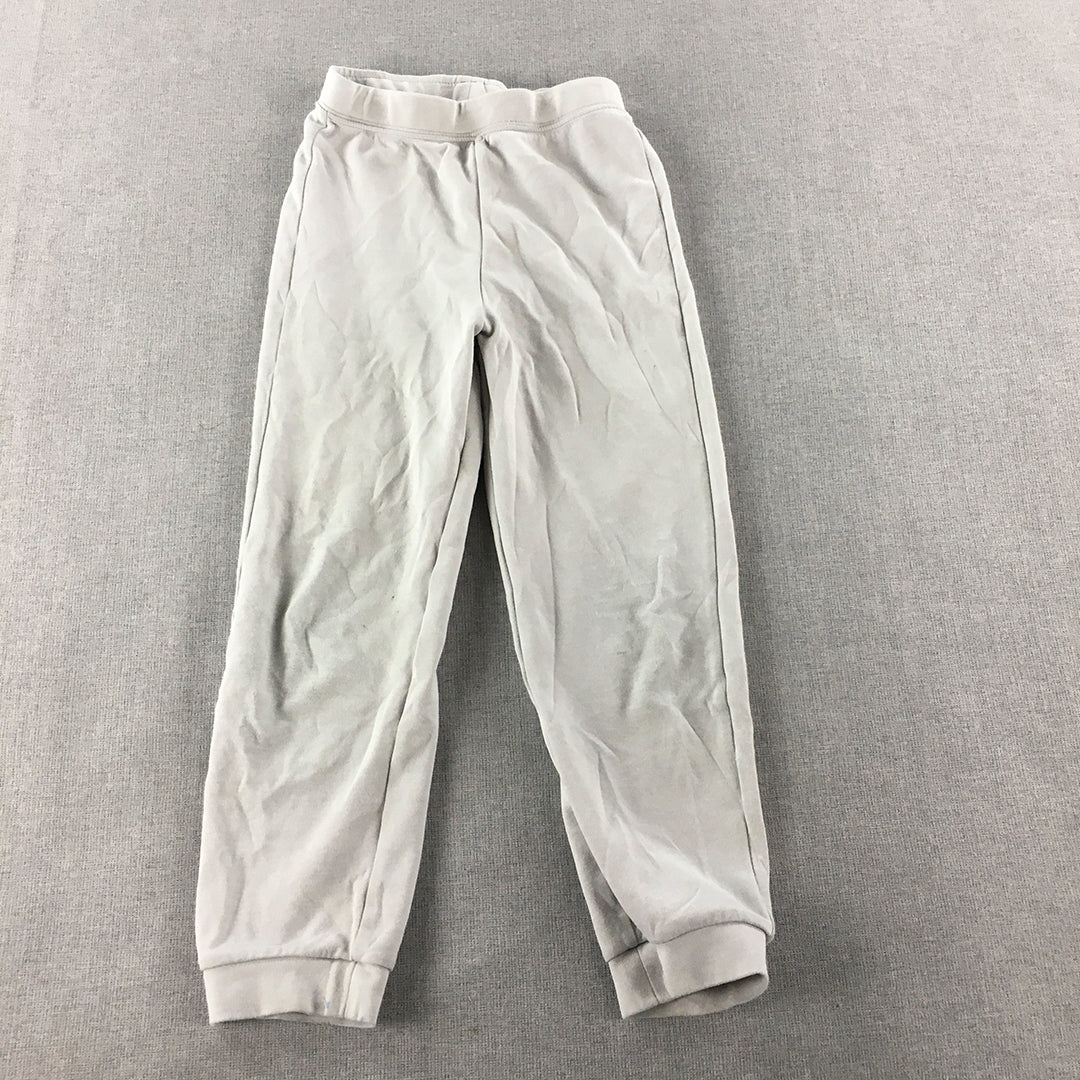 Uniqlo AIRism Kids Jogger Pants Size 6 - 7 Years Grey Elastic Waist Tracksuit