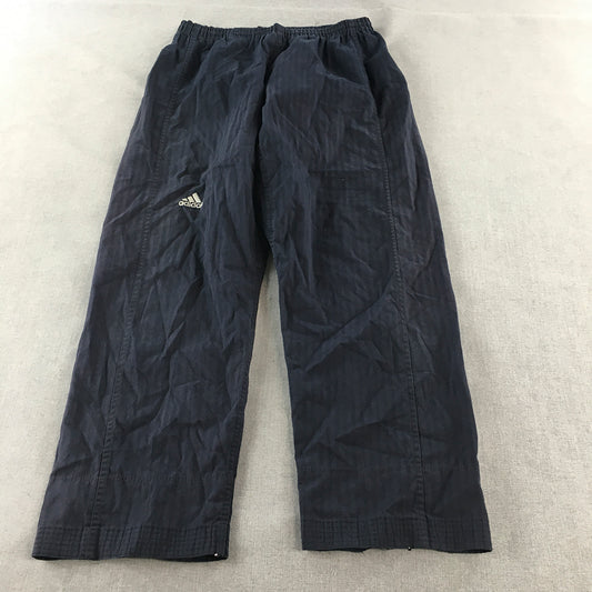 Adidas Mens Tracksuit Pants Size L Blue Logo Elastic Waist Jogger