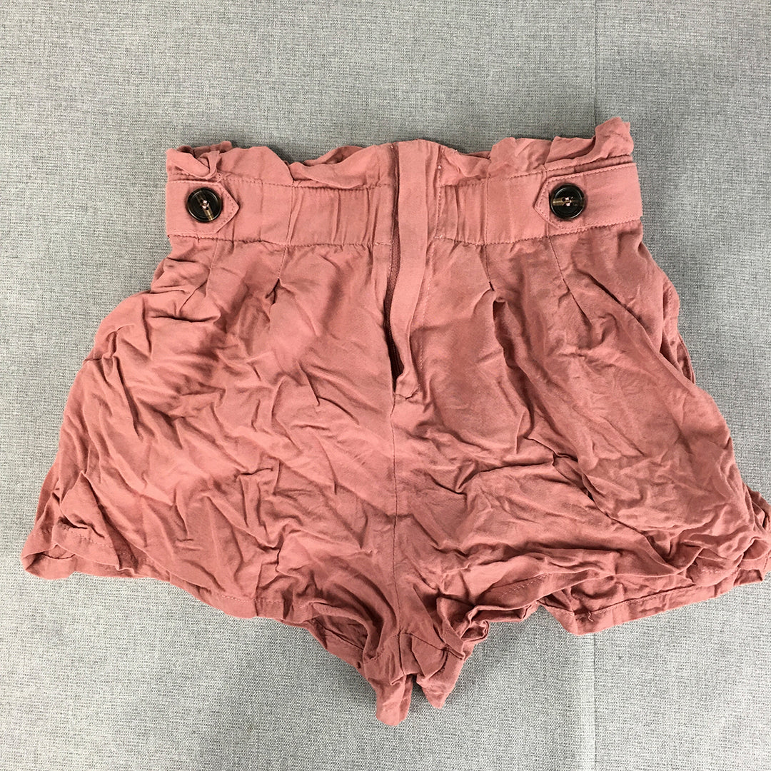 Nichii Womens Shorts Size S Pink Elastic Waist