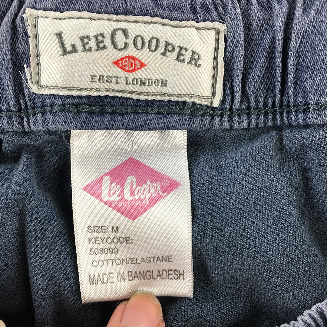 Lee Cooper Mens Shorts Size M Blue Drawstring Elastic Waist Pockets