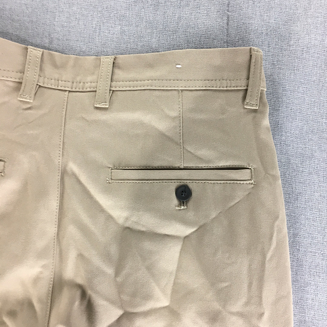 Zara Mens Chino Pants Size 30 (W30 x L28) Brown Slim Straight Pockets Trousers