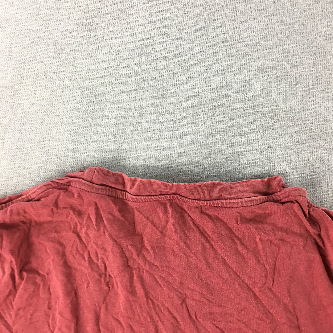 Zara Womens T-Shirt Size M Red Short Sleeve Crew Neck Top