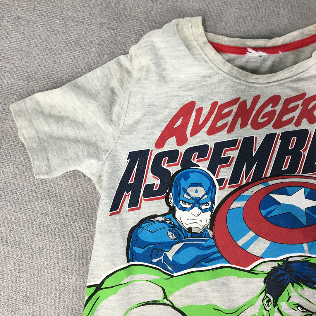 Marvel Avengers Kids Boys T-Shirt Size 4 - 5 Yrs Iron Man Hulk Captain America