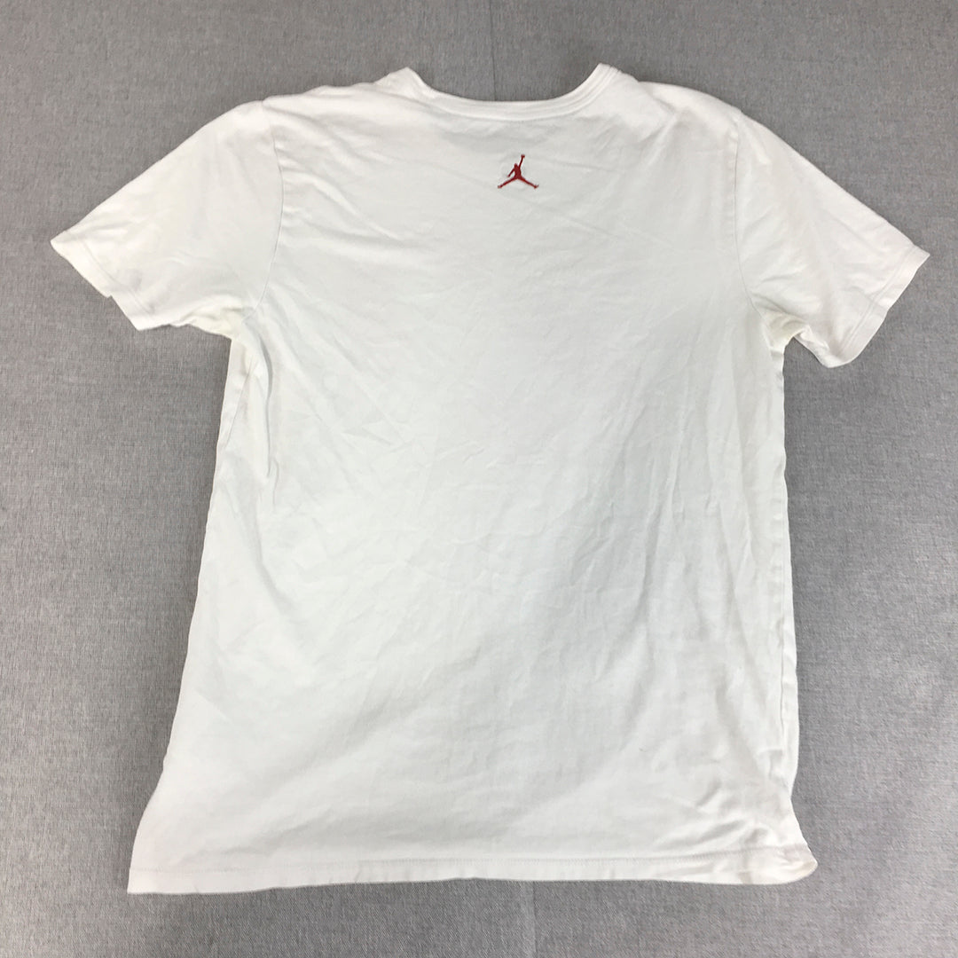 Nike Air Jordan Womens T-Shirt Size M White 23 Short Sleeve Crew Neck Tee