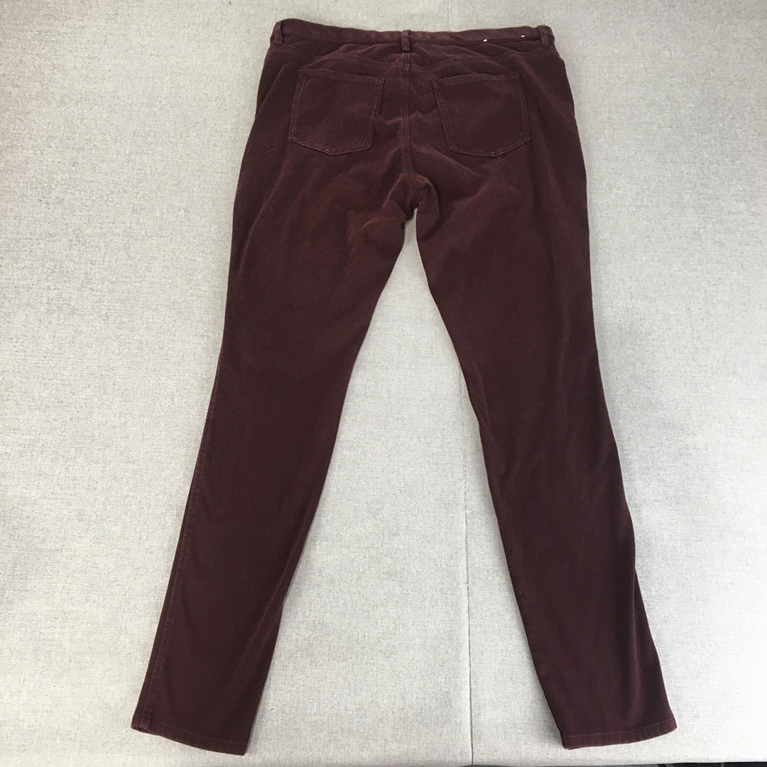 Uniqlo Womens Skinny Jeans Size XL Purple Stretch Denim