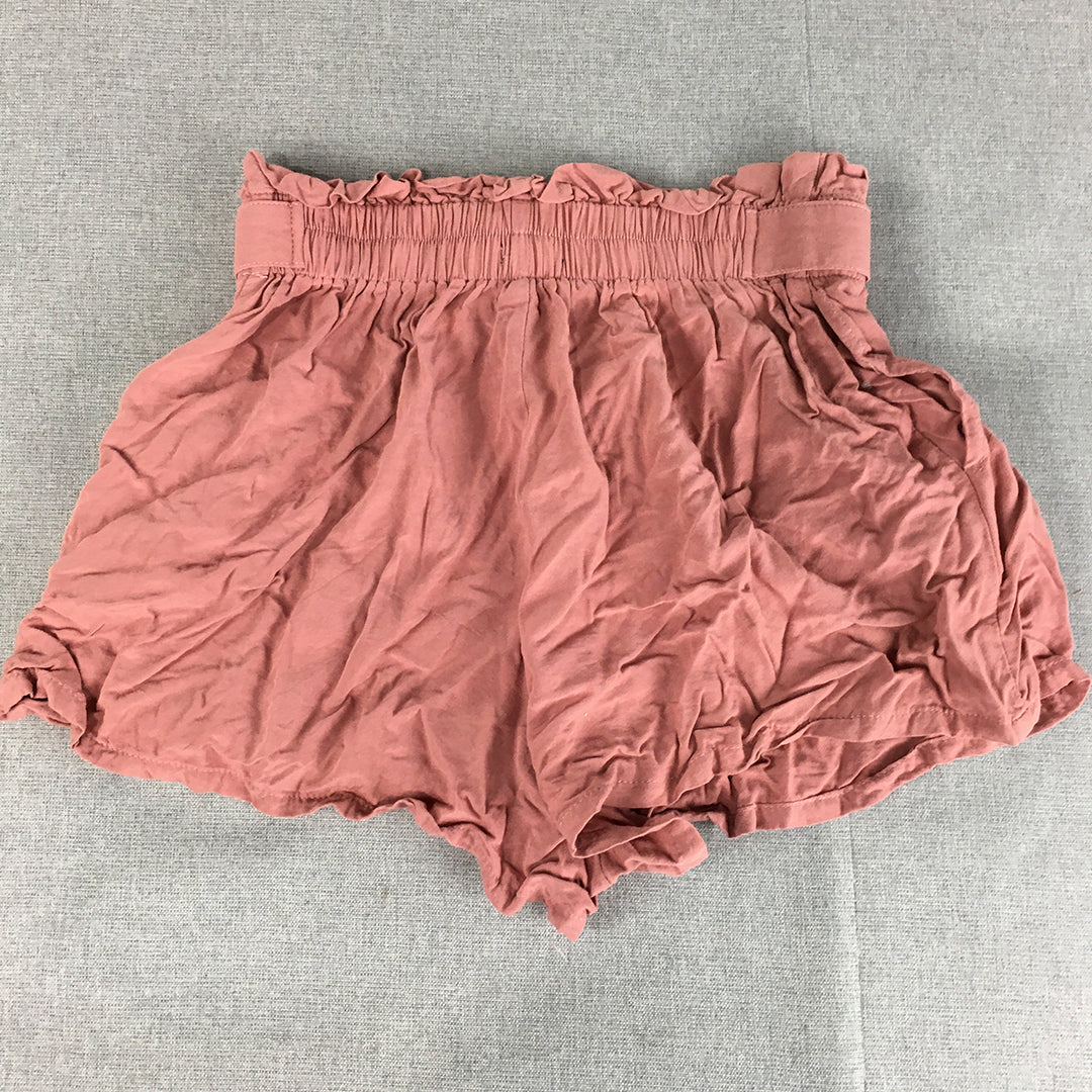 Nichii Womens Shorts Size S Pink Elastic Waist