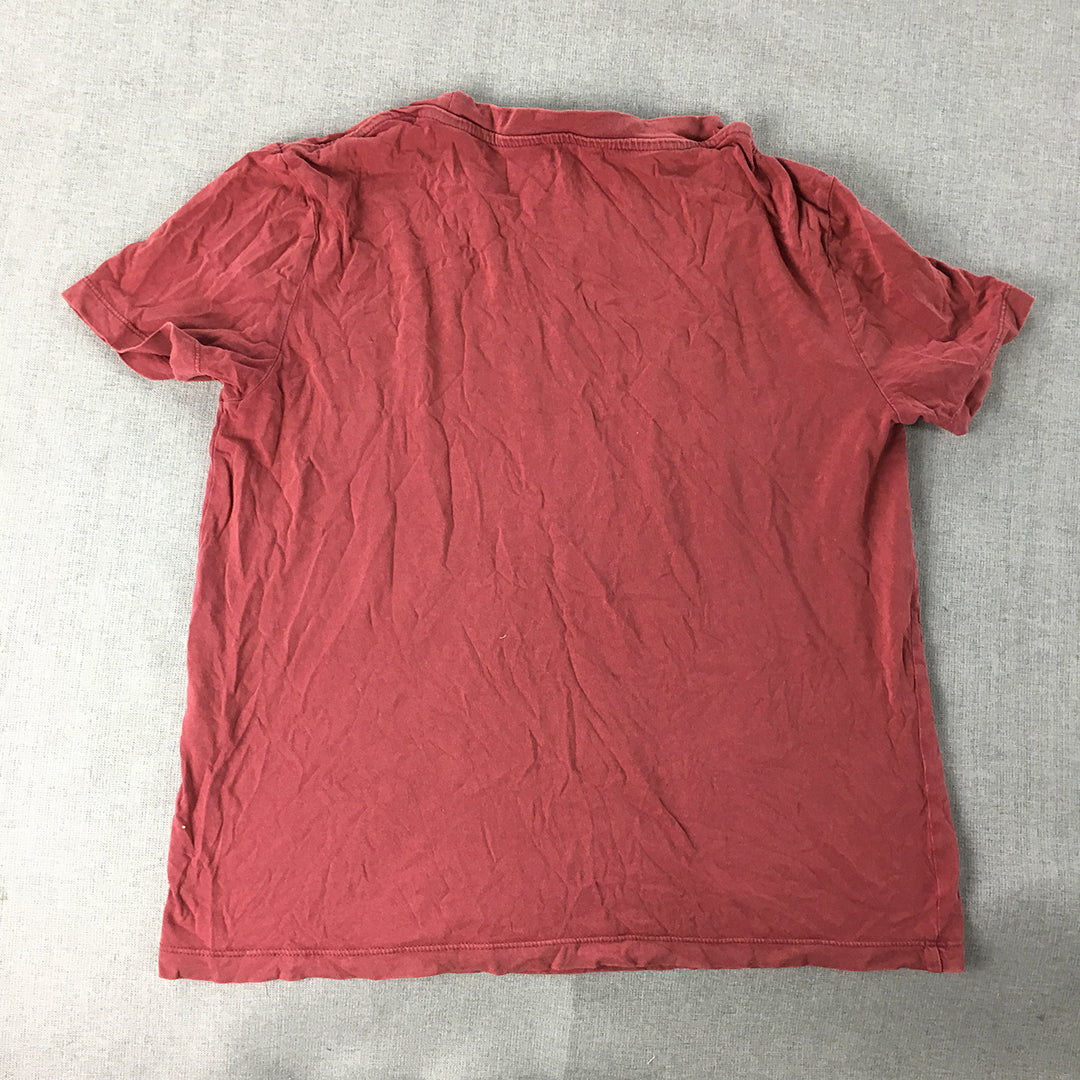 Zara Womens T-Shirt Size M Red Short Sleeve Crew Neck Top