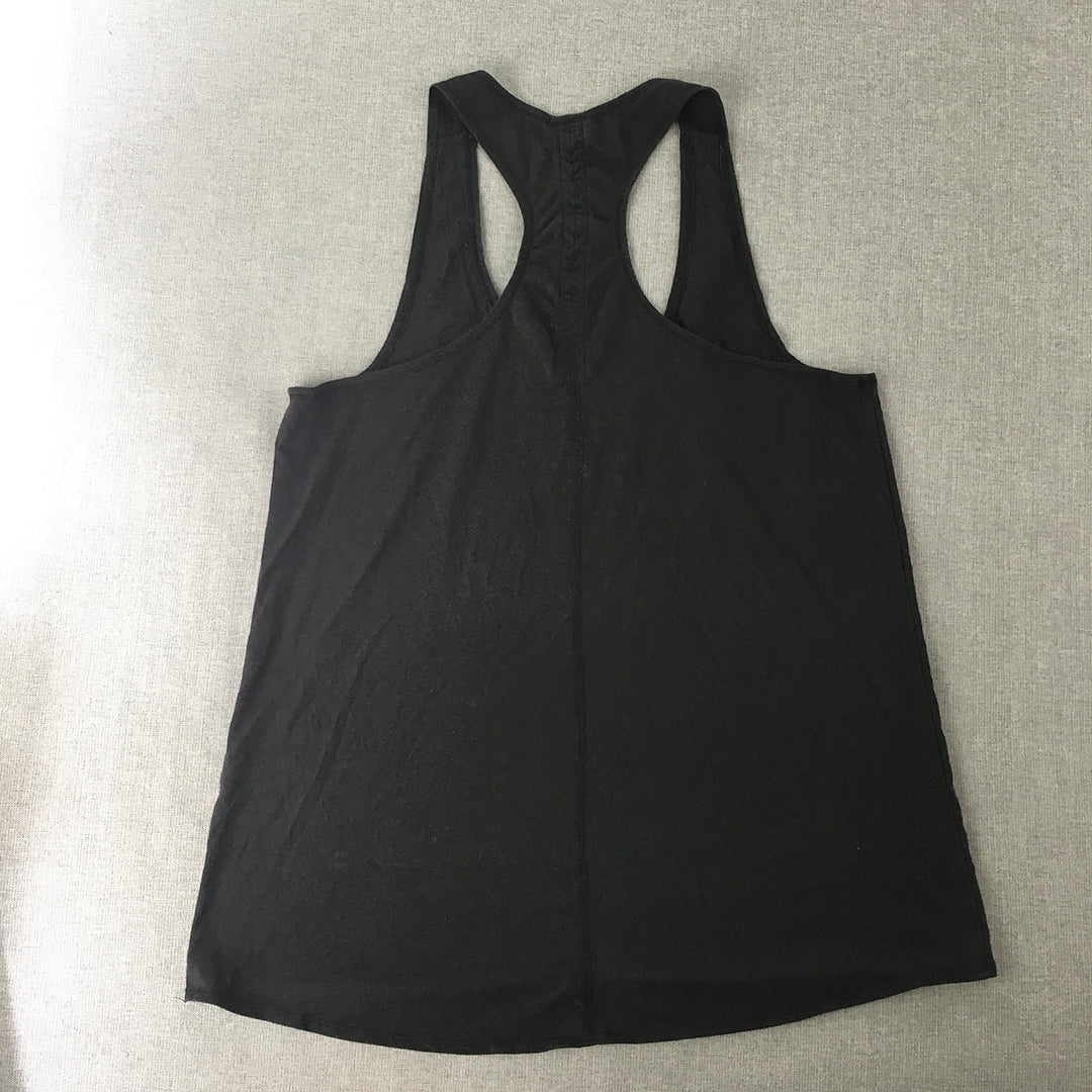 Puma Womens Tank Top Size S Black Logo Sleeveless Singlet Shirt