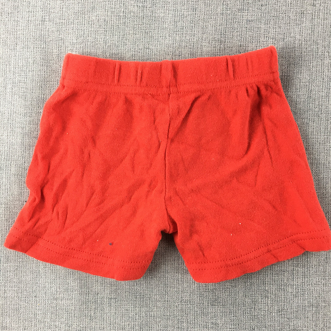 Disney Baby Newborn Shorts Size 0000 Red Drawstring Elastic Waist