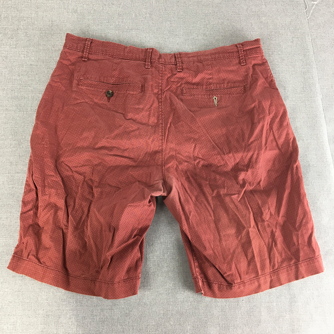 Goodfellow & Co Mens Chino Shorts Size 34 Red Pockets Casual Walking