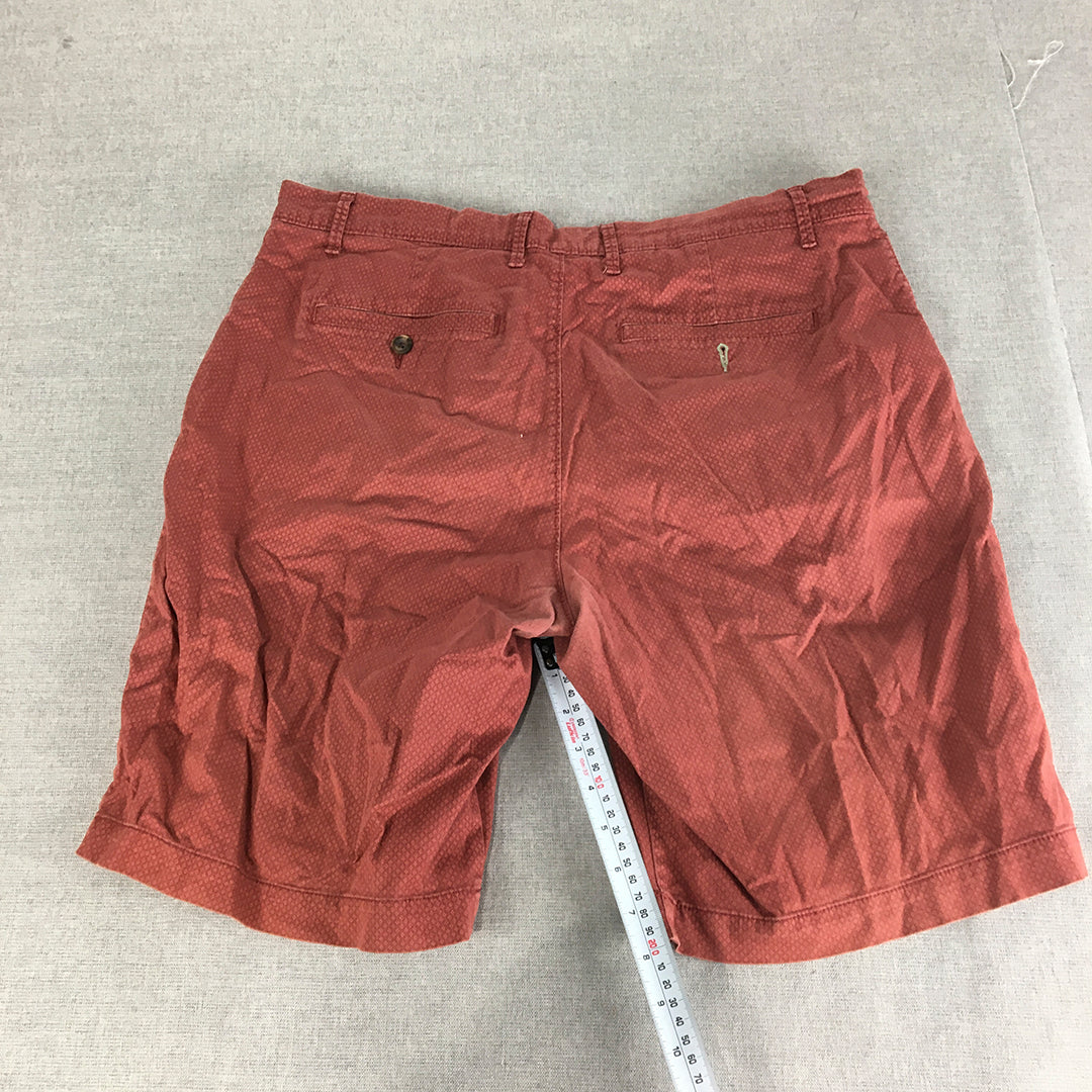 Goodfellow & Co Mens Chino Shorts Size 34 Red Pockets Casual Walking