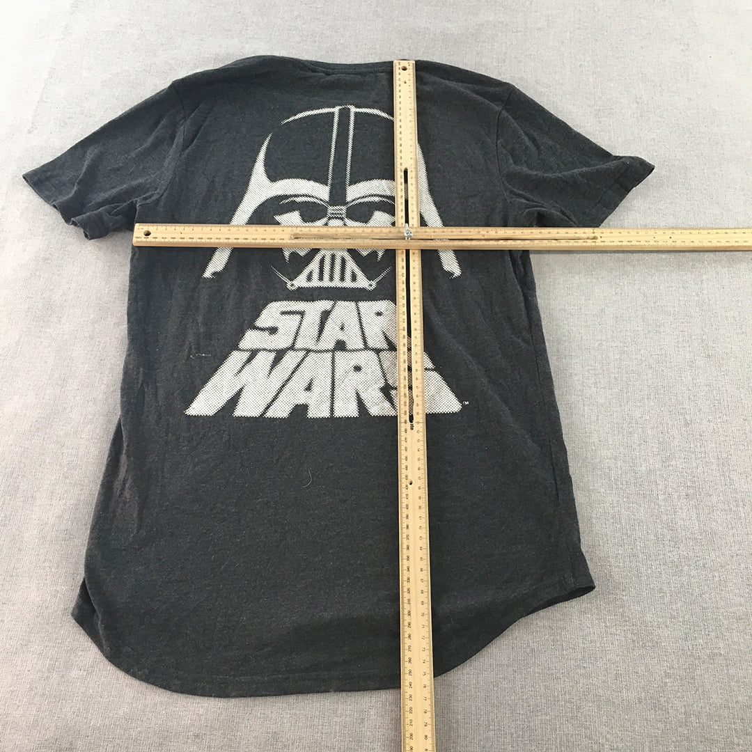 Star Wars Mens T-Shirt Size S Grey Logo Short Sleeve Tee