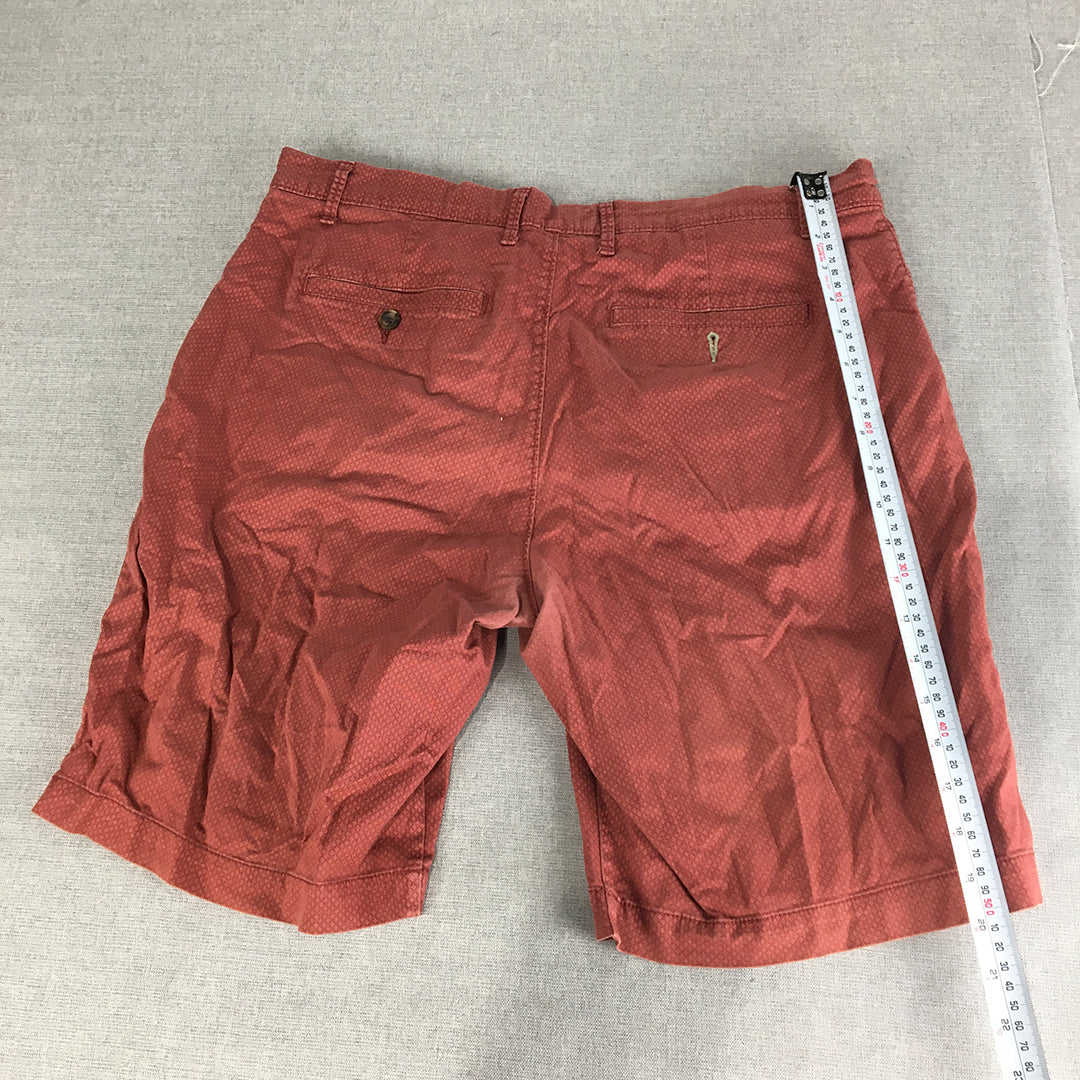 Goodfellow & Co Mens Chino Shorts Size 34 Red Pockets Casual Walking