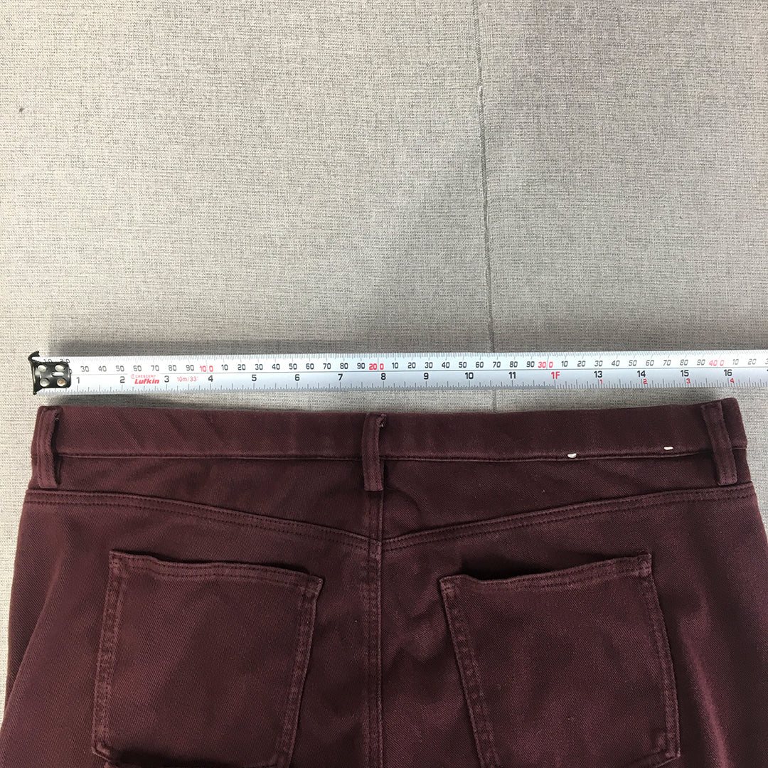 Uniqlo Womens Skinny Jeans Size XL Purple Stretch Denim