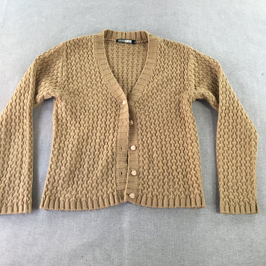 Jupe Womens Cardigan Size L Brown Button Up Knit