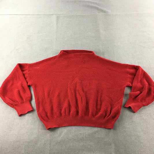 Archy & Co. Womens Knit Sweater Size S Red Pullover Jumper