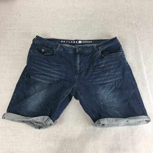 Skylark Mens Denim Shorts Size 38 Blue Dark Wash Stretch Jorts