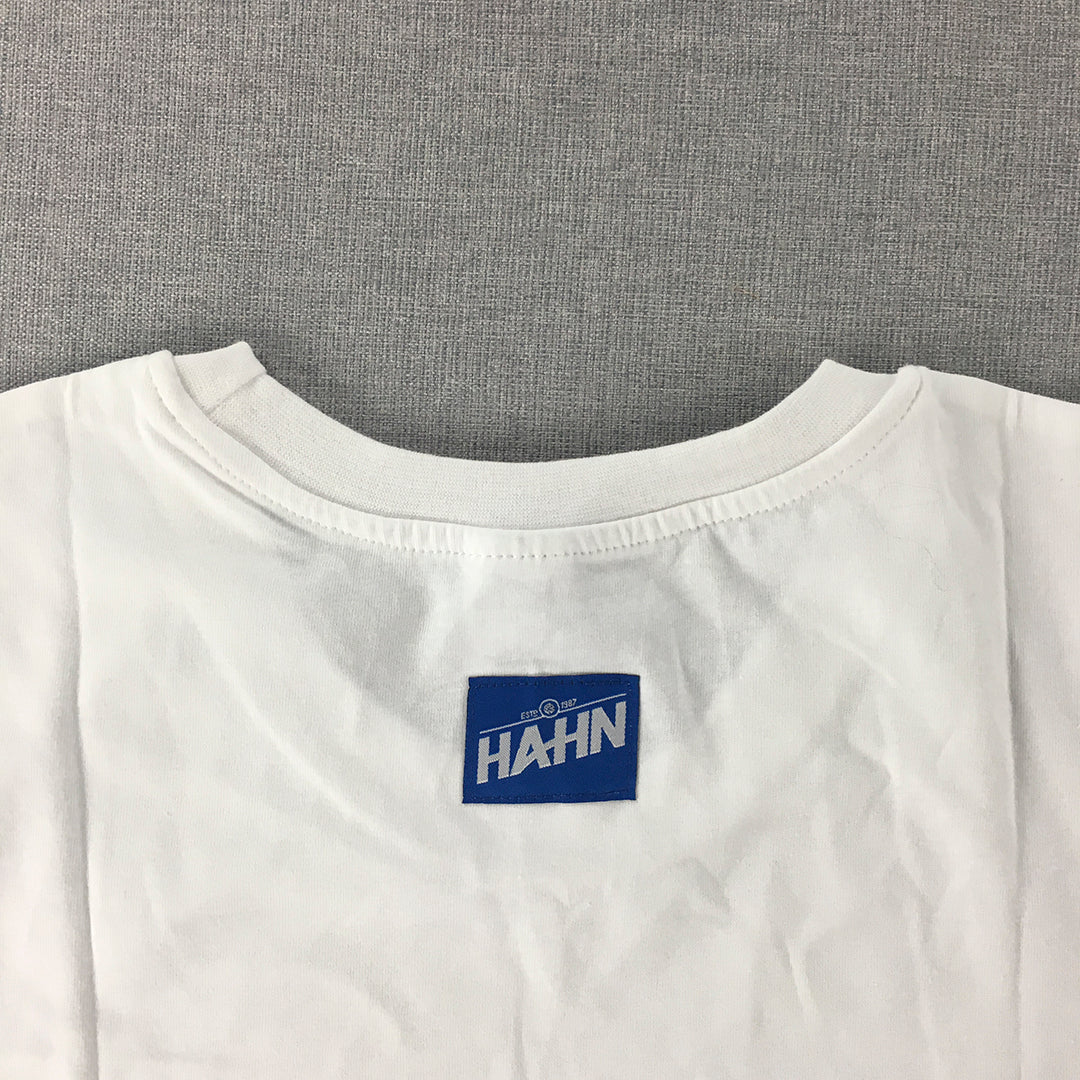 Hahn Brewery Mens T-Shirt Size XL White Loog Beer Alcohol Short Sleeve Tee