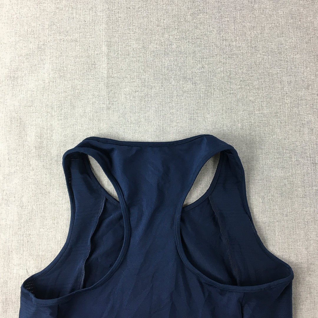 Adidas Climalite Womens Top Size S Navy Blue Sleeveless Activewear Gym Shirt