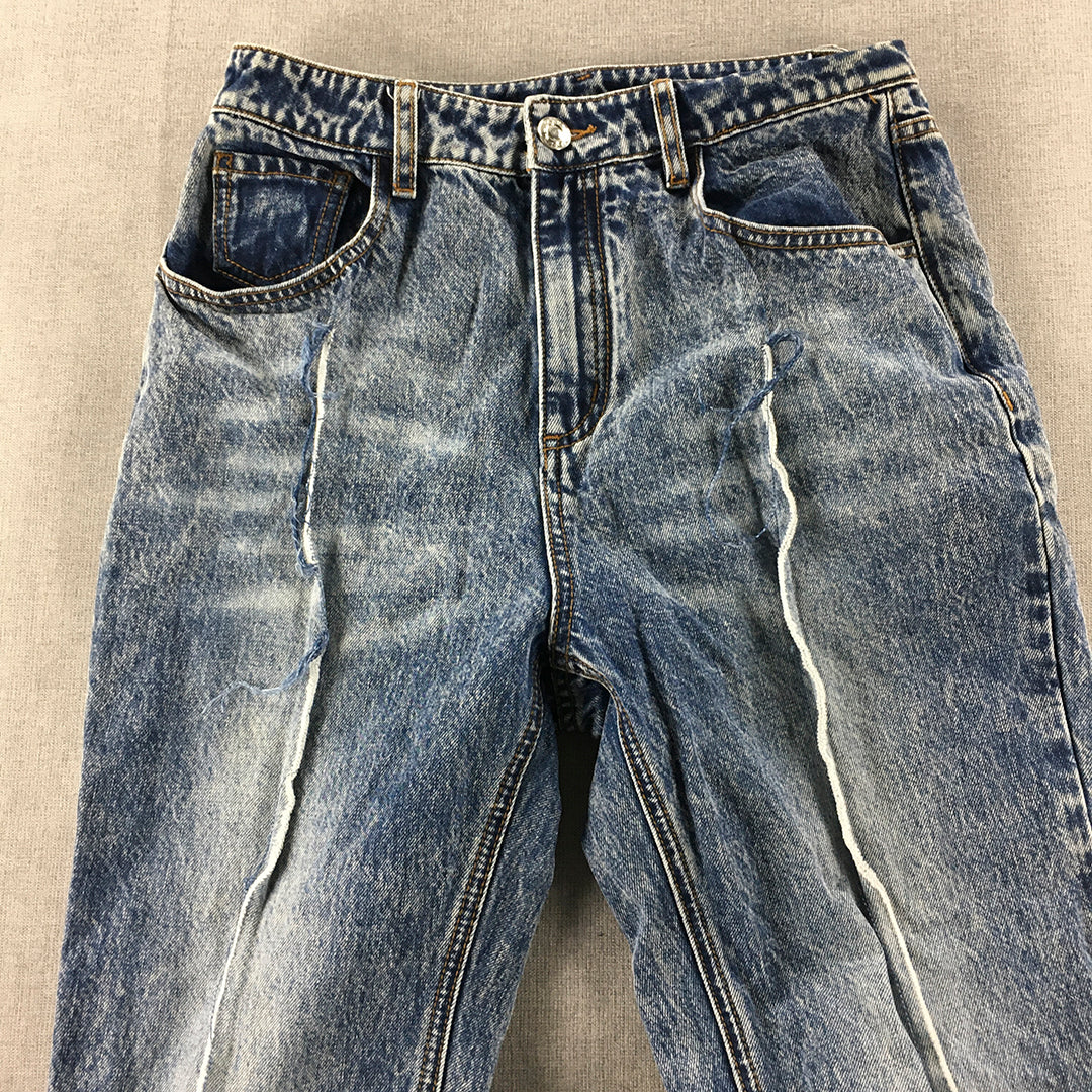 DJFL Womens Jeans Size M Blue Straight Leg Stone Wash Denim