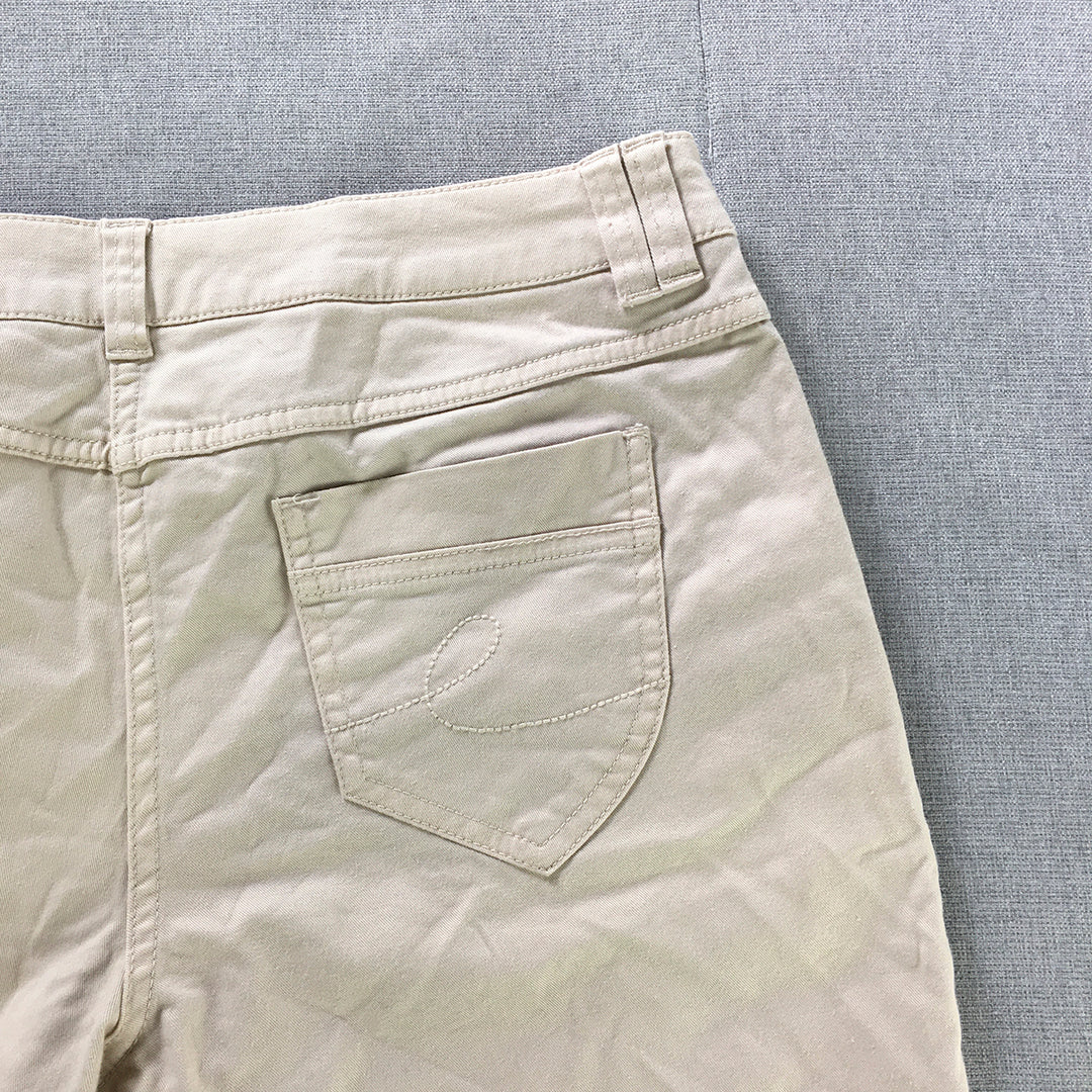 Wills Sport Mens Chino Shorts Size 30 Cream Beige Cut-Off Pockets