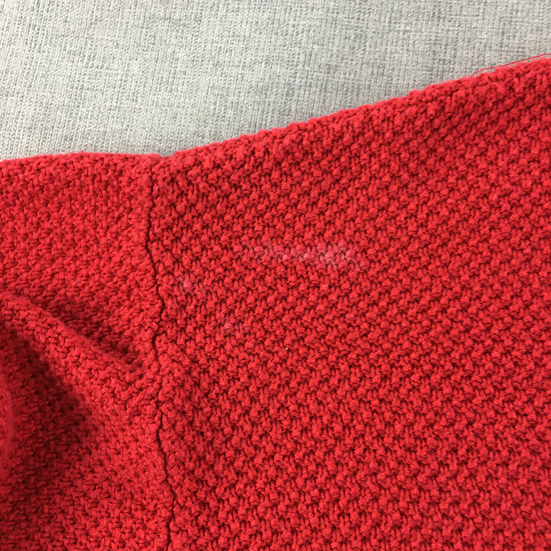 Archy & Co. Womens Knit Sweater Size S Red Pullover Jumper