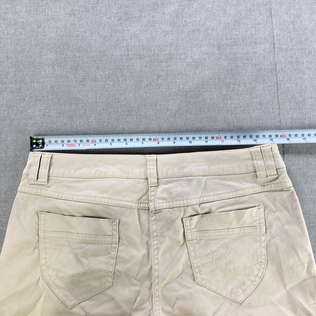 Wills Sport Mens Chino Shorts Size 30 Cream Beige Cut-Off Pockets