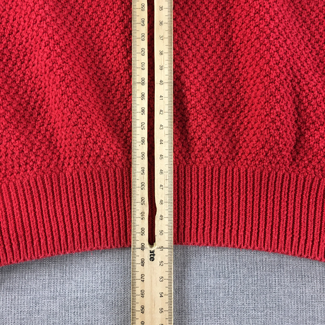 Archy & Co. Womens Knit Sweater Size S Red Pullover Jumper