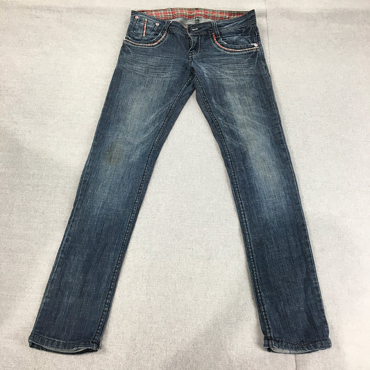 Vintage C-Jeans Womens Size 30 (W30 x L30) Blue Dark Wash Skinny Y2K