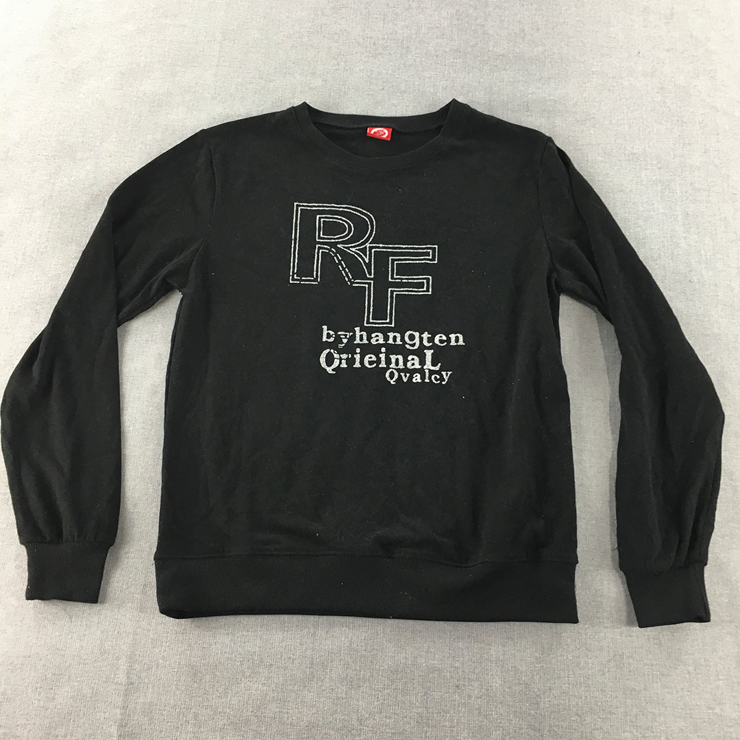 RF Womens Sweater Size M Black Crew Neck Pullover Jumper