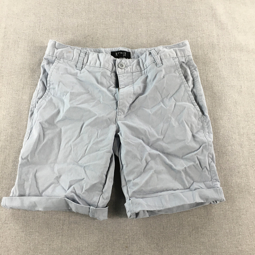 Kenji Mens Chino Shorts Size 30 Blue Pockets Casual Walking