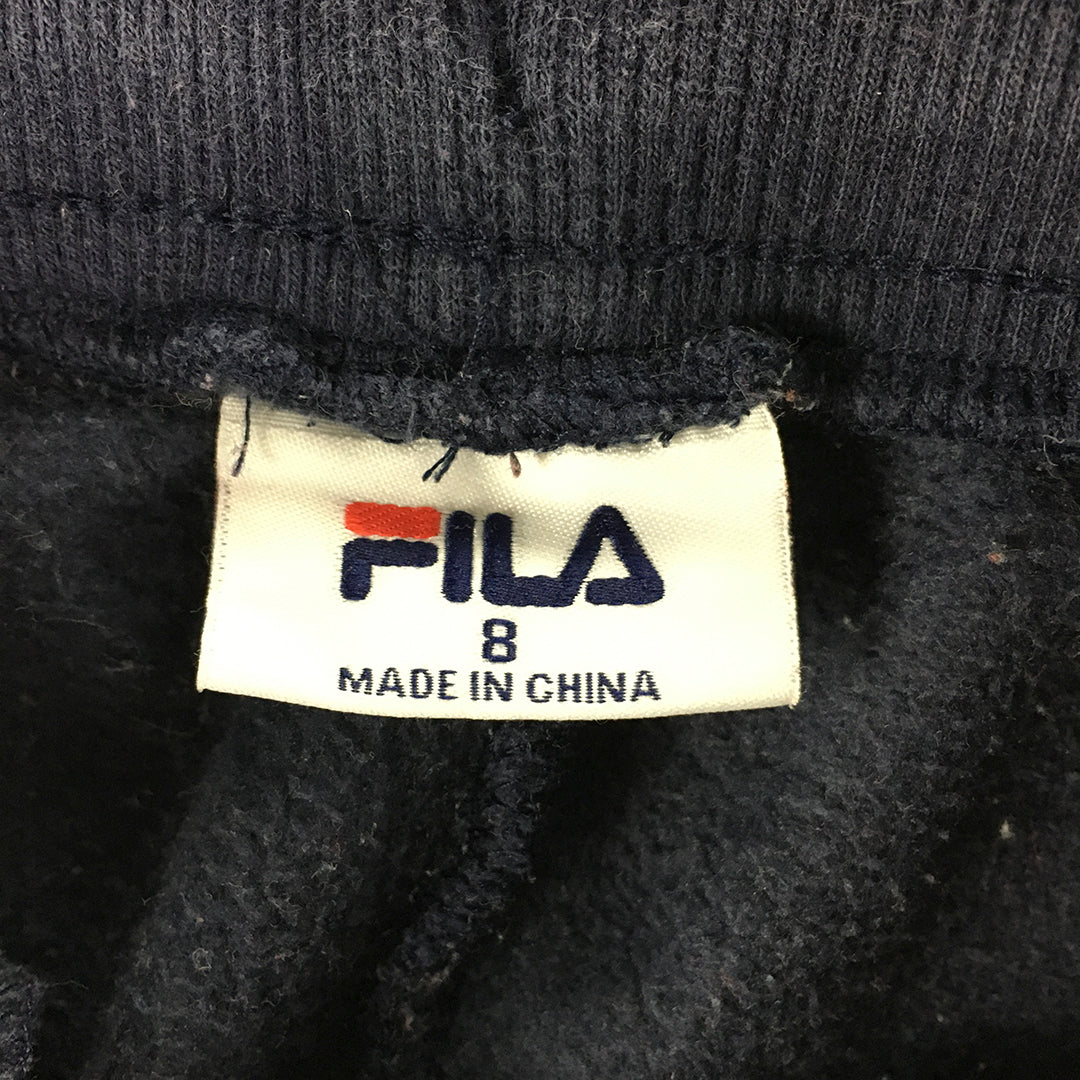 FILA Kids Boys Tracksuit Pants Size 8 Navy Blue Logo Jogger