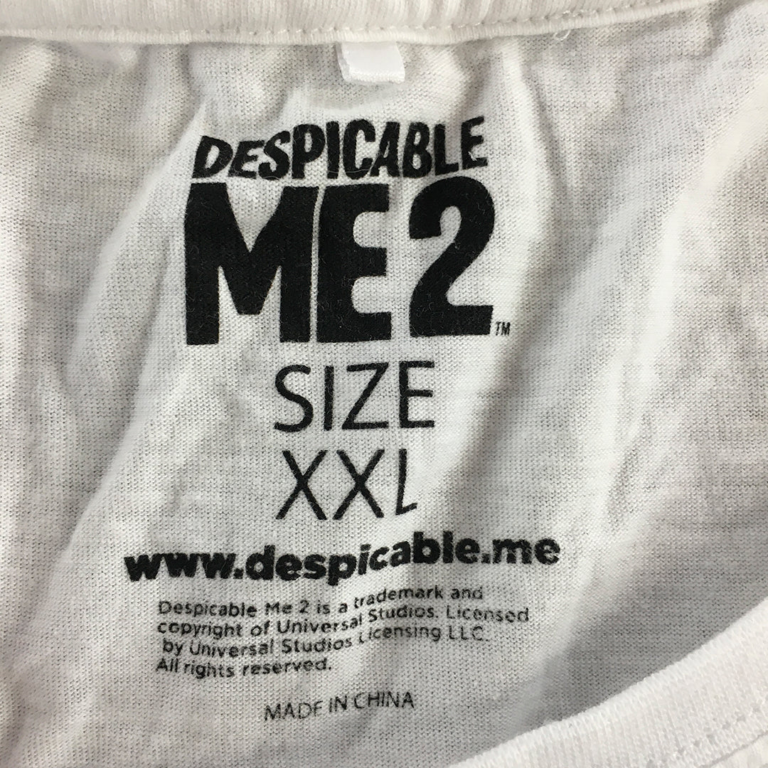 Despicable Me 2 T-Shirt Adult Size 2XL White Minions