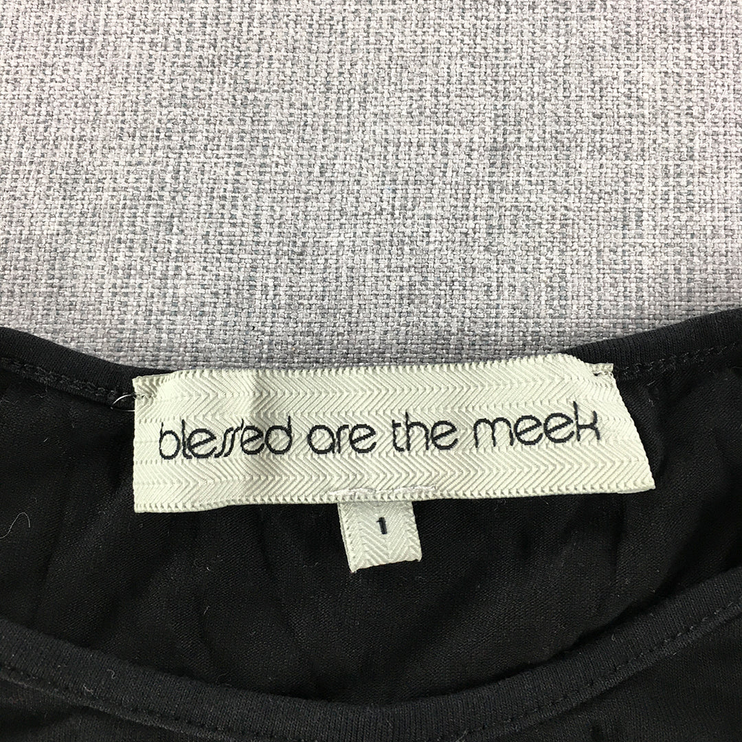 Blessed Are The Meek Womens Dress Size 1 (XS) Black Knee Length Stretch Fabric