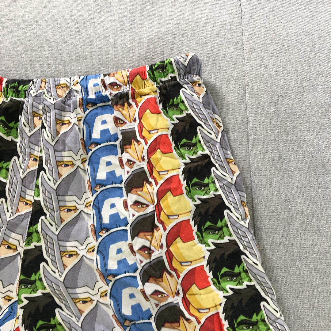 Peter Alexander x Marvel Mens Sleep Shorts Size S Iron Man Hulk Avengers