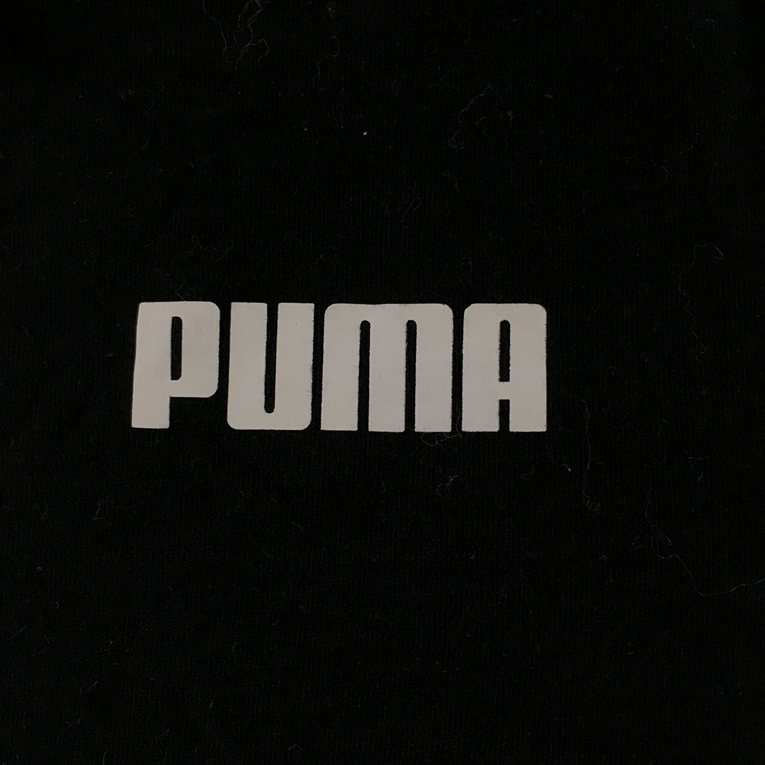 Puma Mens T-Shirt Size L Black Logo Short Sleeve Crew Neck Tee