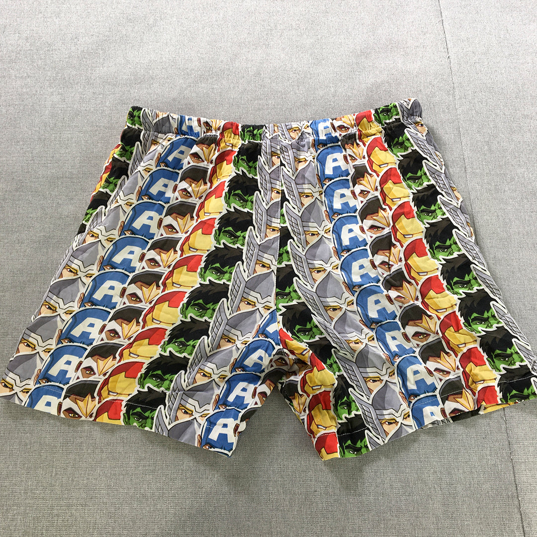 Peter Alexander x Marvel Mens Sleep Shorts Size S Iron Man Hulk Avengers