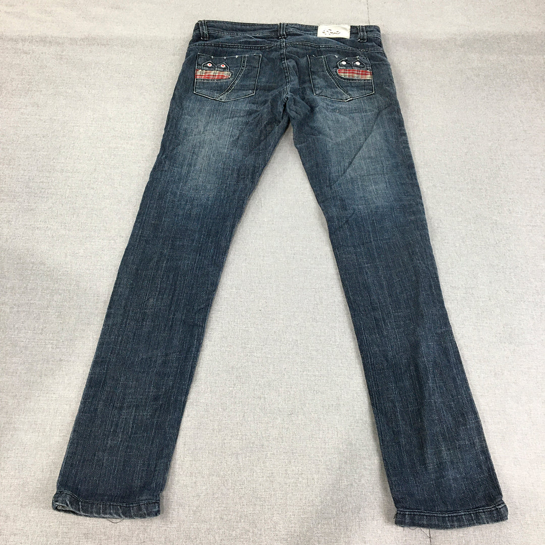 Vintage C-Jeans Womens Size 30 (W30 x L30) Blue Dark Wash Skinny Y2K